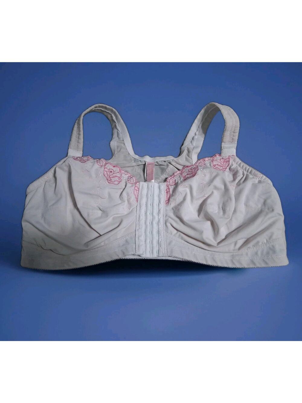 Ladies White & Pink Bra - Size 48C - Comfort Choice Extra Support